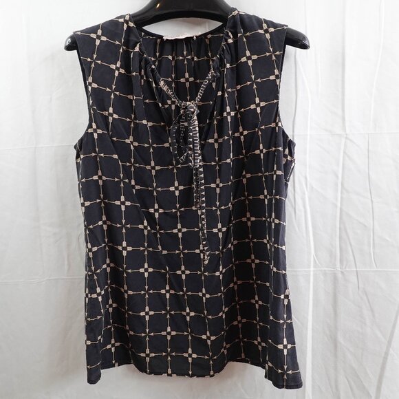 Tory Burch Womens Top 4 Black Silk Timeless Old Money Capsule Quiet Luxury - Picture 1 of 11
